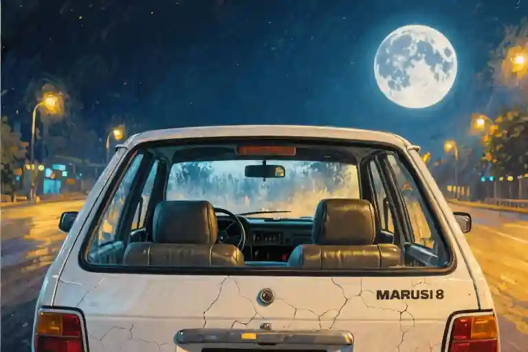 When the Moon Followed Our Car